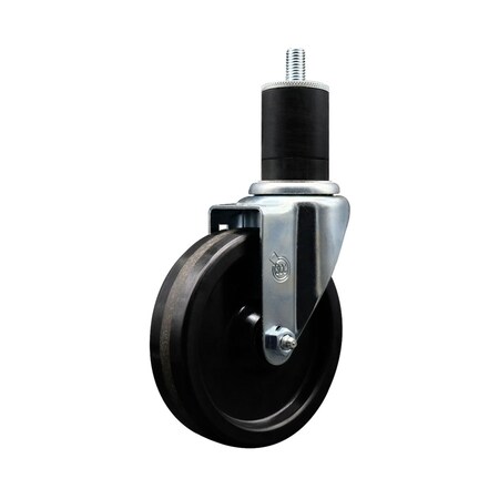 Service Caster 5'' SS Phenolic Wheel Swivel 1-3/4'' Expanding Stem Caster SCC-SSEX20S514-PHS-134